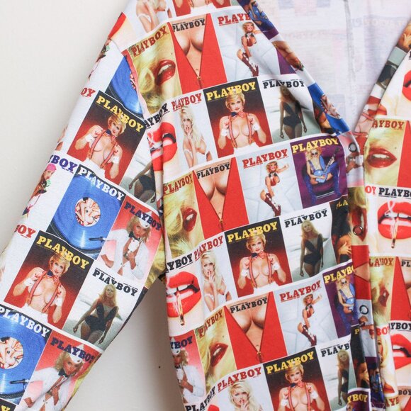 Playboy x Yandy Romper Women 2X Magazine All Over Print - Picture 4 of 11